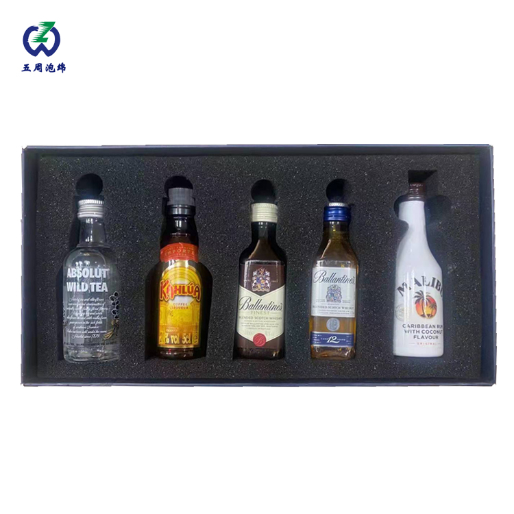 多瓶型轻奢礼盒海绵内衬：洋酒小样的 “精准适配载体”