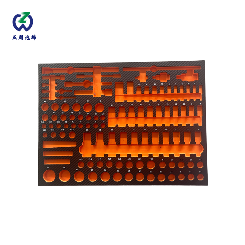 橙色精密零件 EVA 内衬：多规格适配与高效分拣的工业方案