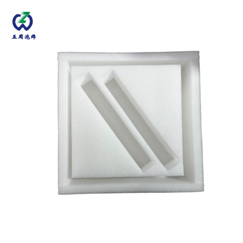 双斜槽方形珍珠棉内衬：长条形产品的防倾倒防护