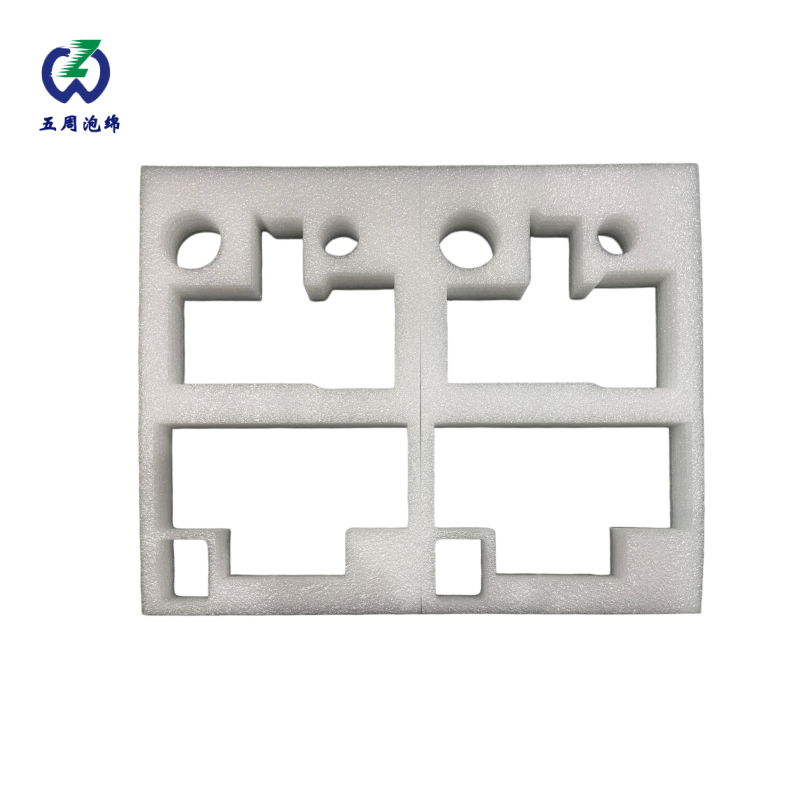 双组对称白色珍珠棉内衬：双件装产品的标准化批量防护方案