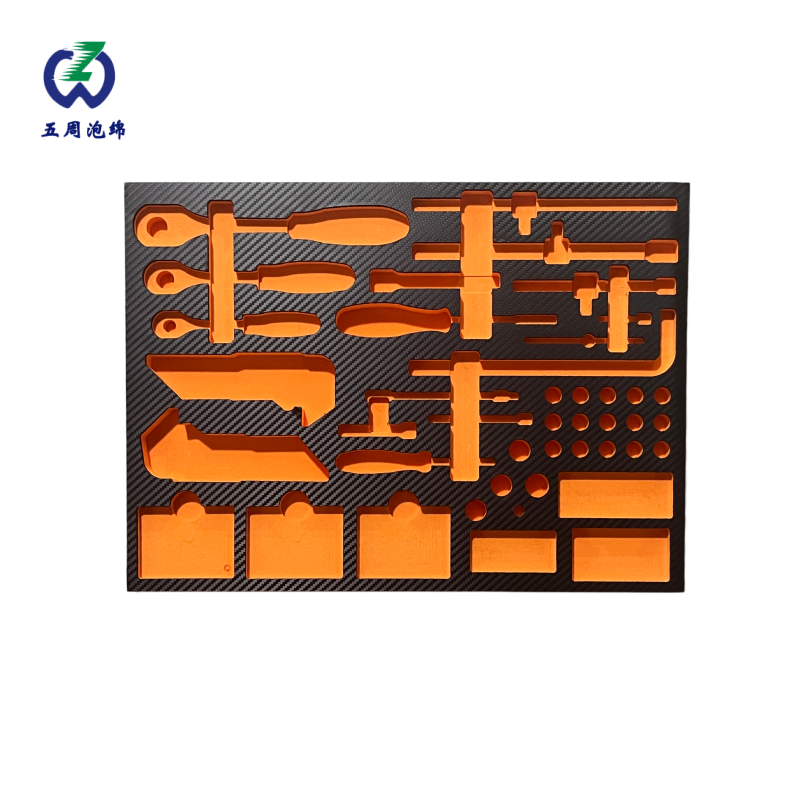 橙色精密工具组套 EVA 内衬：多功能工具的分类收纳方案