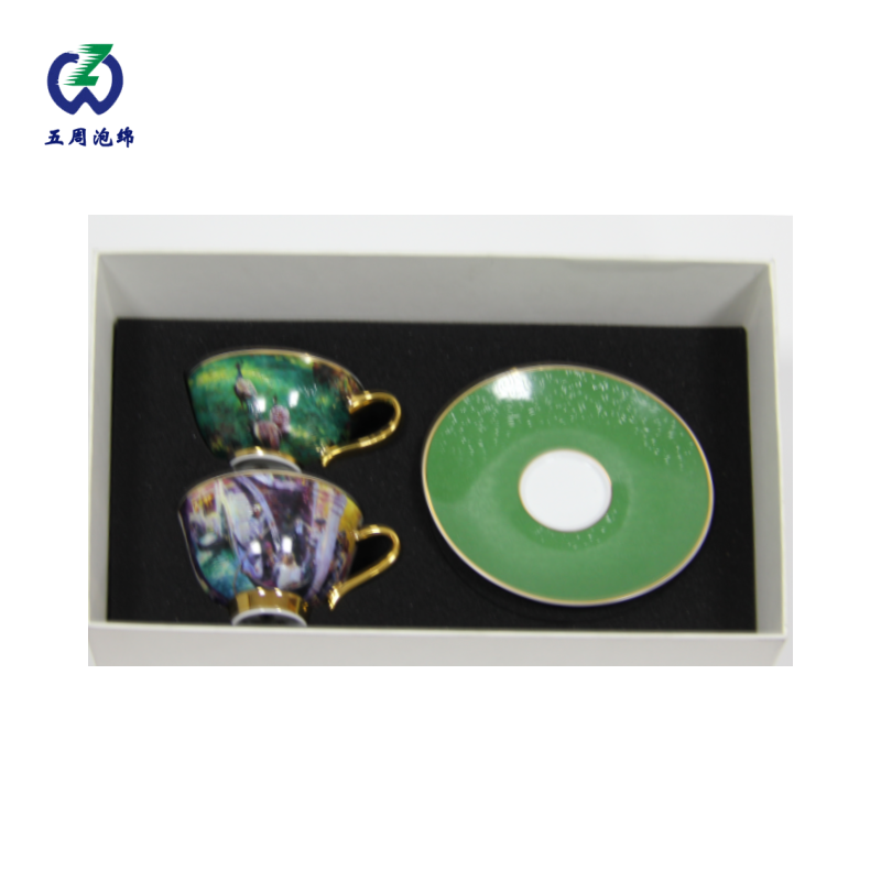 高端骨瓷咖啡杯套装植绒珍珠棉内衬：礼赠与防护的双重升级