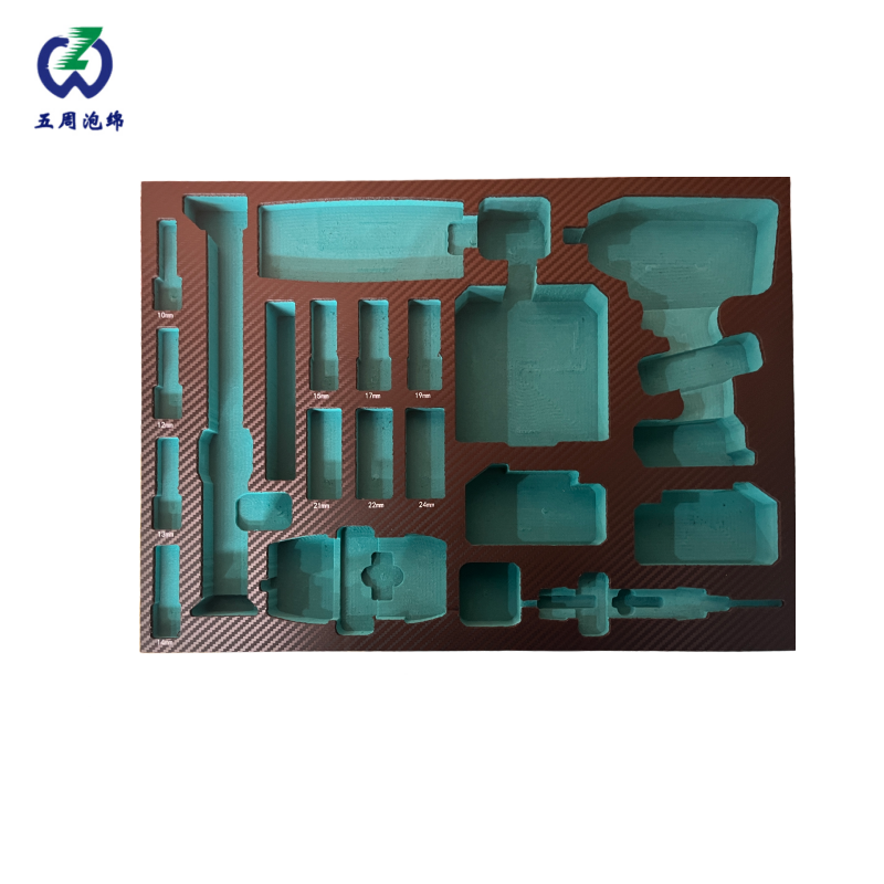 青绿色电动工具套装 EVA 内衬：重型电动工具的防护方案