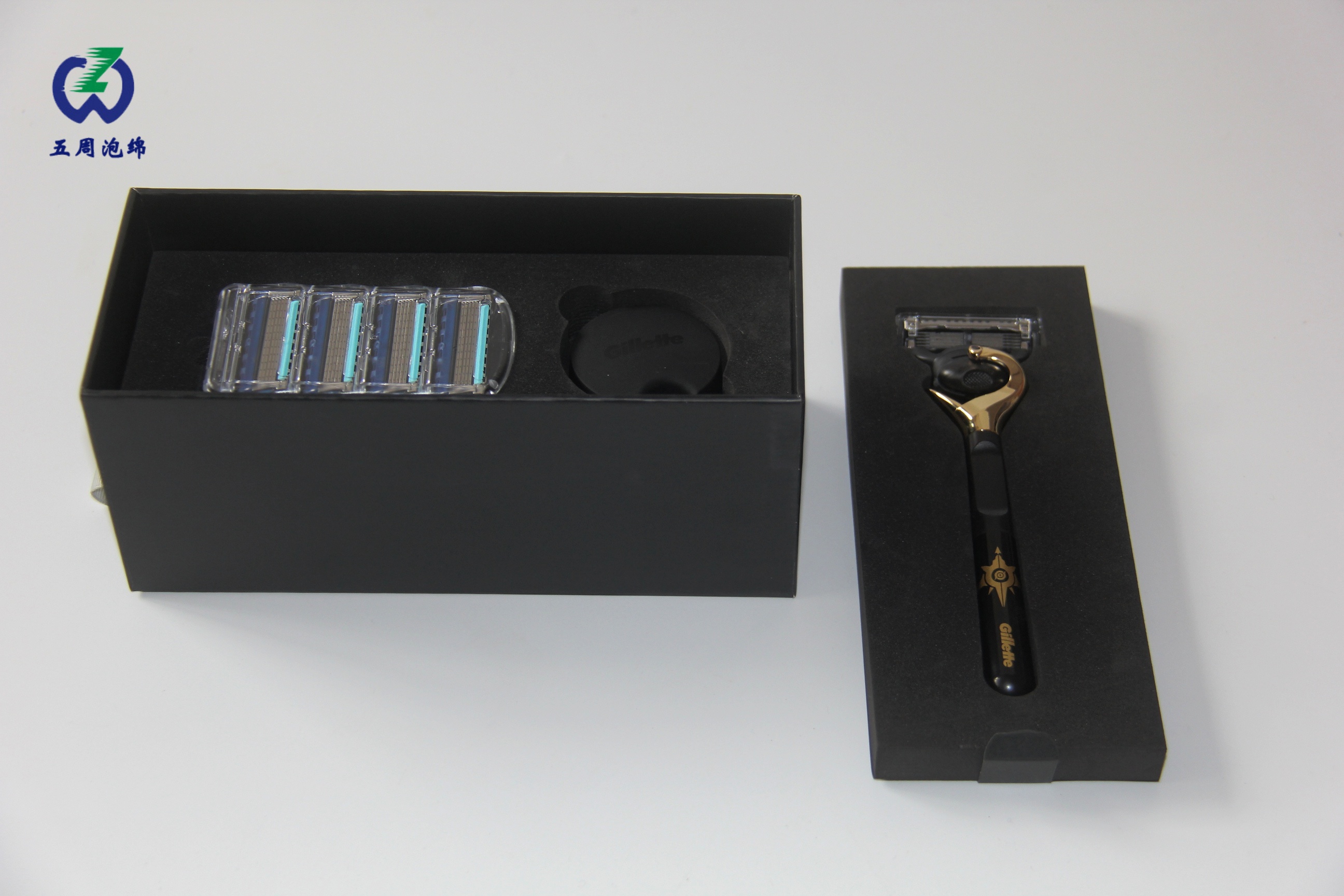 黑色剃须刀礼盒 EVA 内衬：轻奢个护产品的精致防护方案