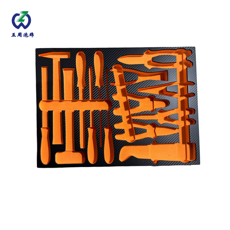 橙色多功能工具 EVA 内衬：木工 / 维修工具的定制化防护方案