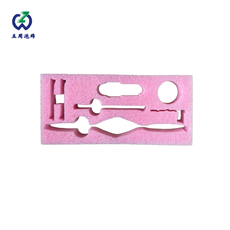  粉色异形多槽珍珠棉内衬：复杂工具套装的精密收纳方案