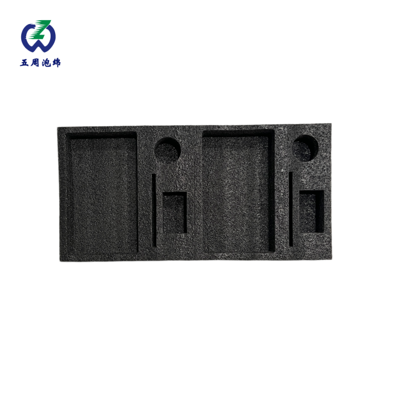 双腔黑色珍珠棉内衬：双件装电子产品的模块化防护方案