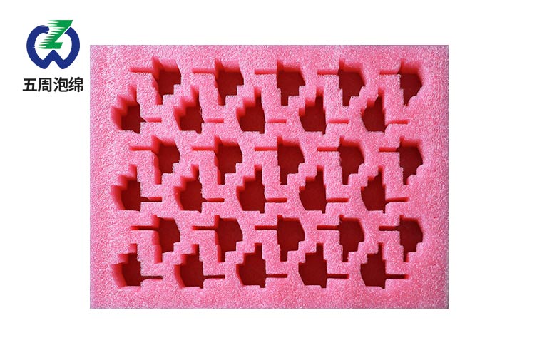 粉色防静电珍珠棉内衬，电子元器件批量周转好帮手